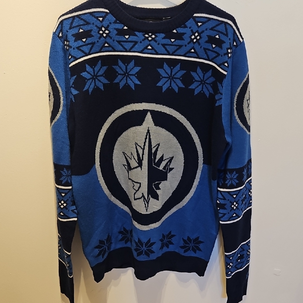 NHL Blue and Black Crewneck Sweater
